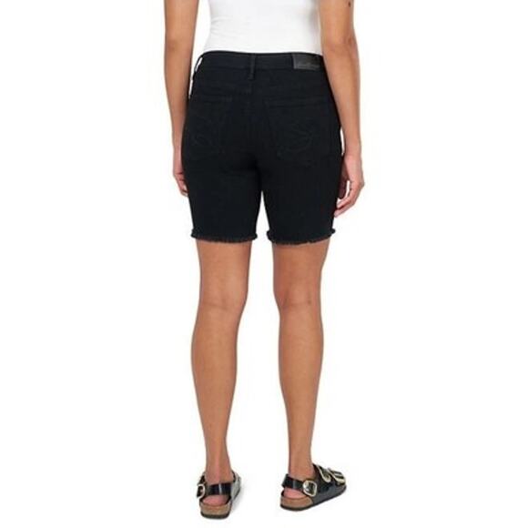 NWT Seven7 Women's 6 Bermuda Shorts Relaxed Fit Mid Rise Fray Hem Stretch Casual - Picture 3 of 15